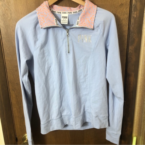 PINK 1/4 zip pullover medium - Picture 1 of 7